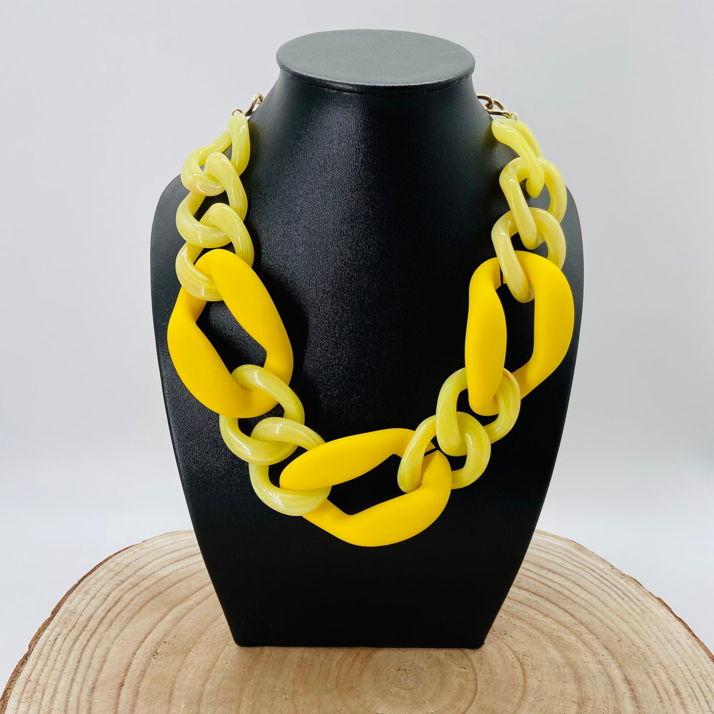 COLLIER MAILLONS Jaune - Francine BRAMLI