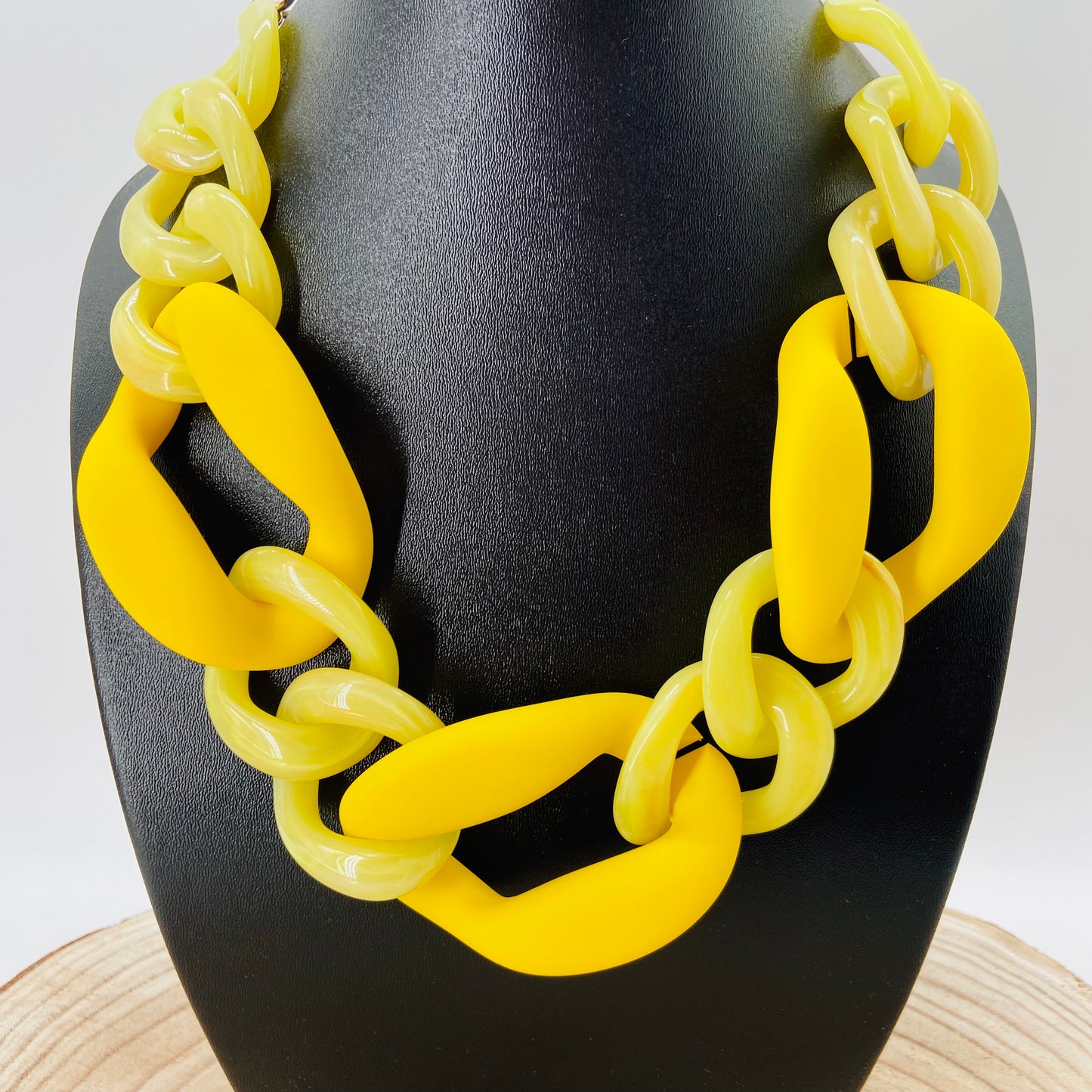 COLLIER MAILLONS Jaune - Francine BRAMLI