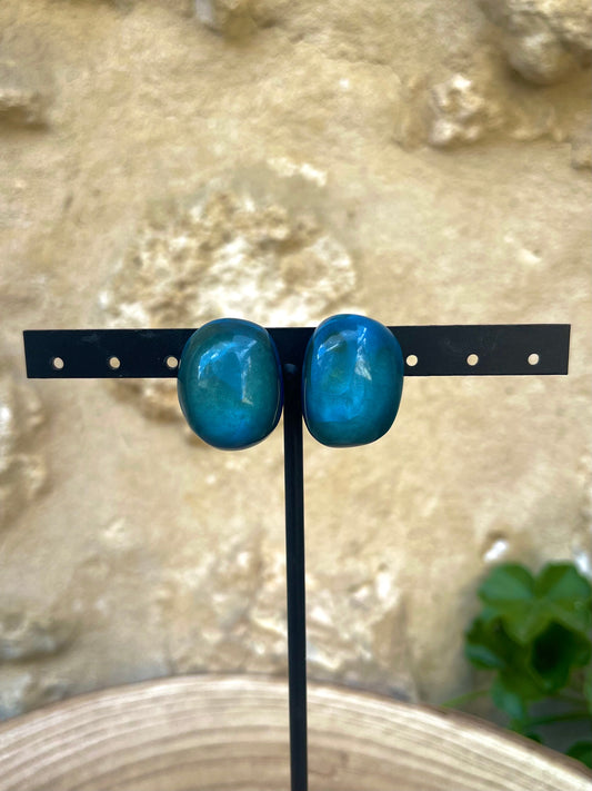 Boucles d'oreilles ANDRÉA BLEU - Dominique Denaive