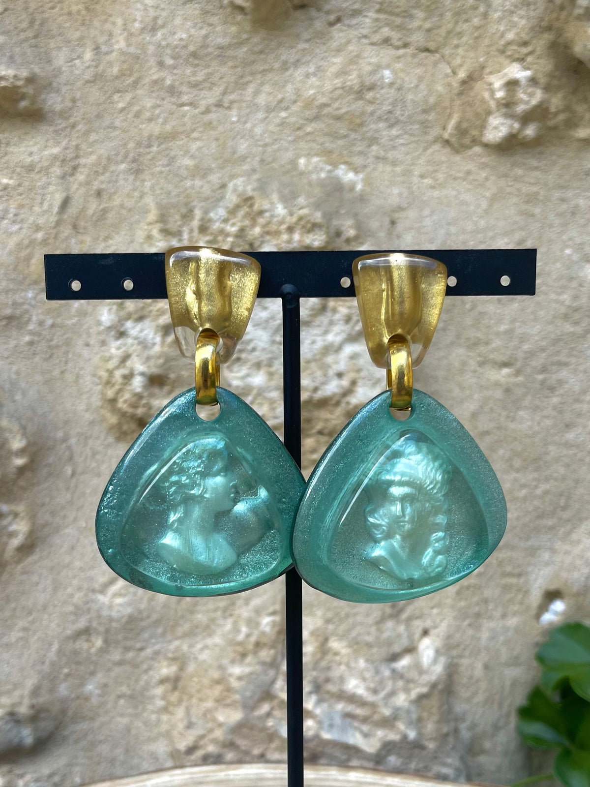 Boucles d'oreilles DELI BLEU CLAIR - Dominique Denaive