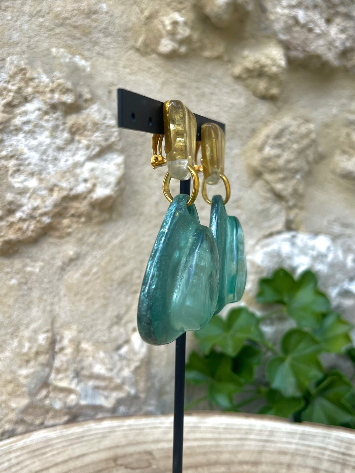 Boucles d'oreilles DELI BLEU CLAIR - Dominique Denaive