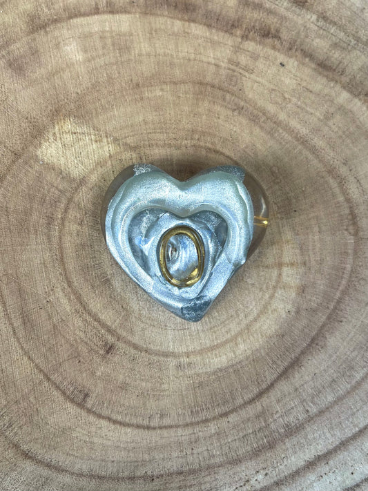 Broche CLAUDIA ARGENT - Dominique Denaive