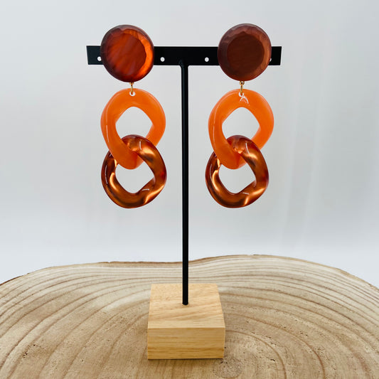 BOUCLES D'OREILLES terra cotta - Francine BRAMLI