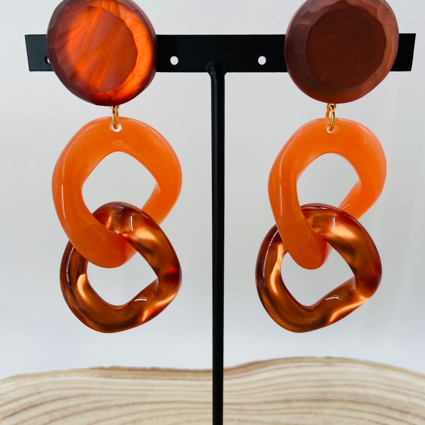 BOUCLES D'OREILLES terra cotta - Francine BRAMLI