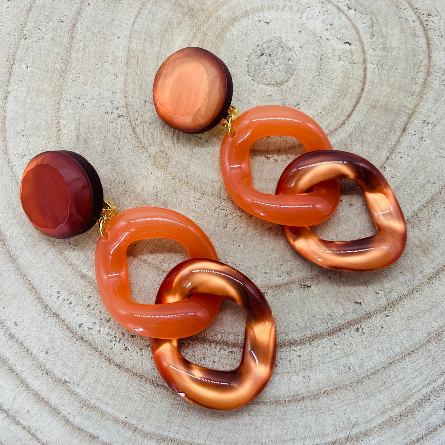 BOUCLES D'OREILLES terra cotta - Francine BRAMLI