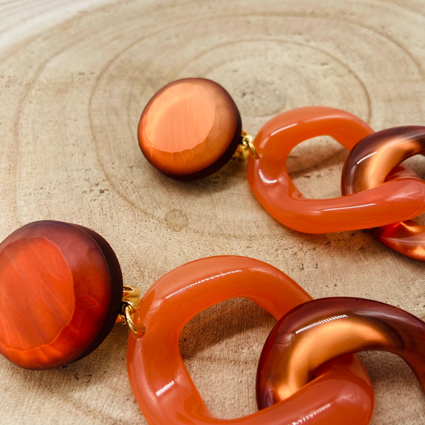 BOUCLES D'OREILLES terra cotta - Francine BRAMLI