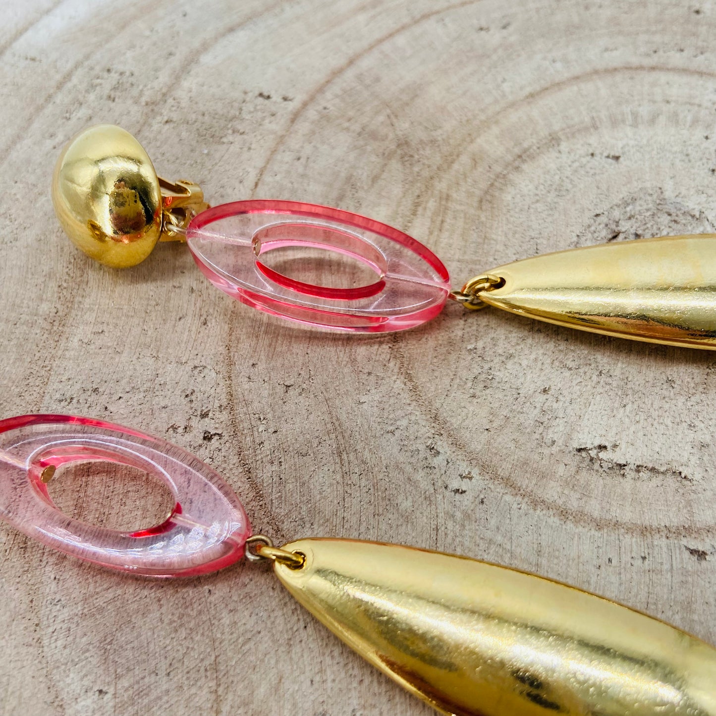 BOUCLES D'OREILLES roses gouttes - Francine BRAMLI