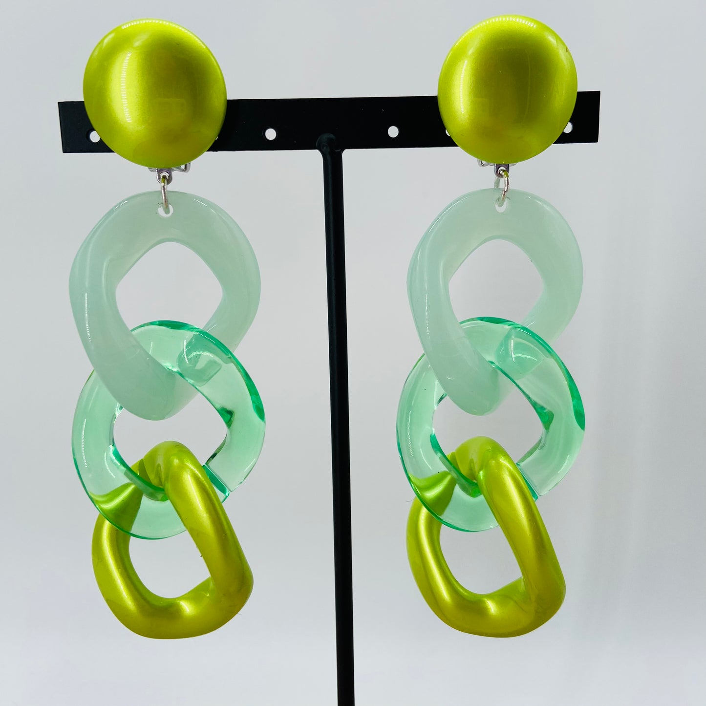 BOUCLES D'OREILLES Maillons Verts - Francine BRAMLI