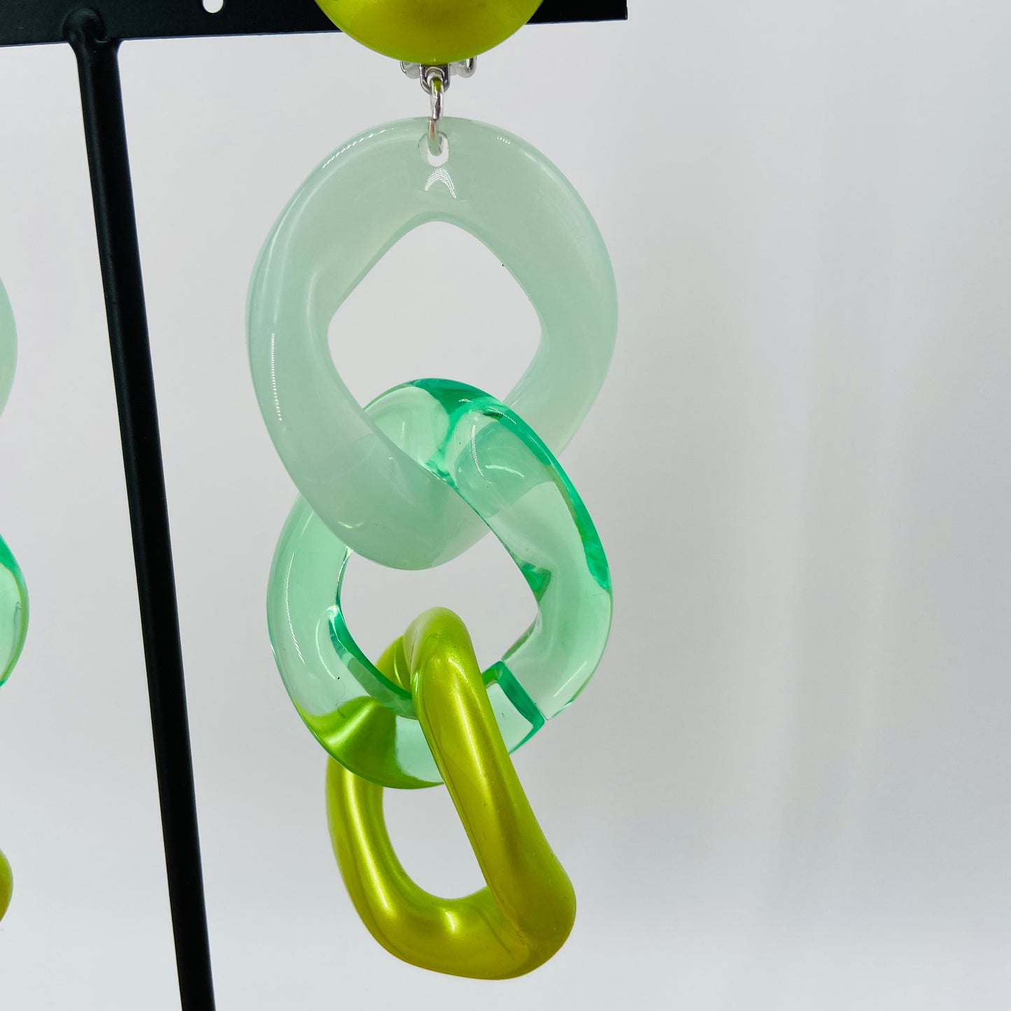 BOUCLES D'OREILLES Maillons Verts - Francine BRAMLI