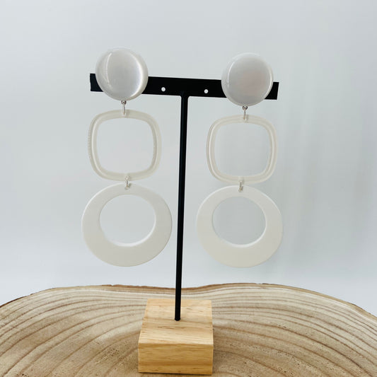 BOUCLES D'OREILLES doubles créoles- Francine BRAMLI