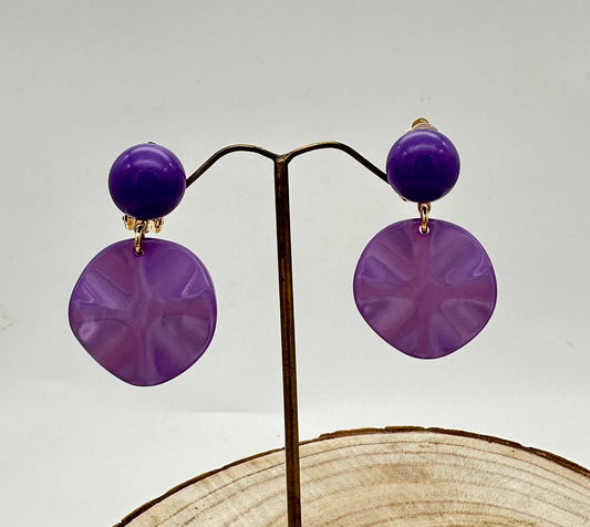 Boucles d'oreilles Vénus XS en résine végétale; Francine BRAMLI