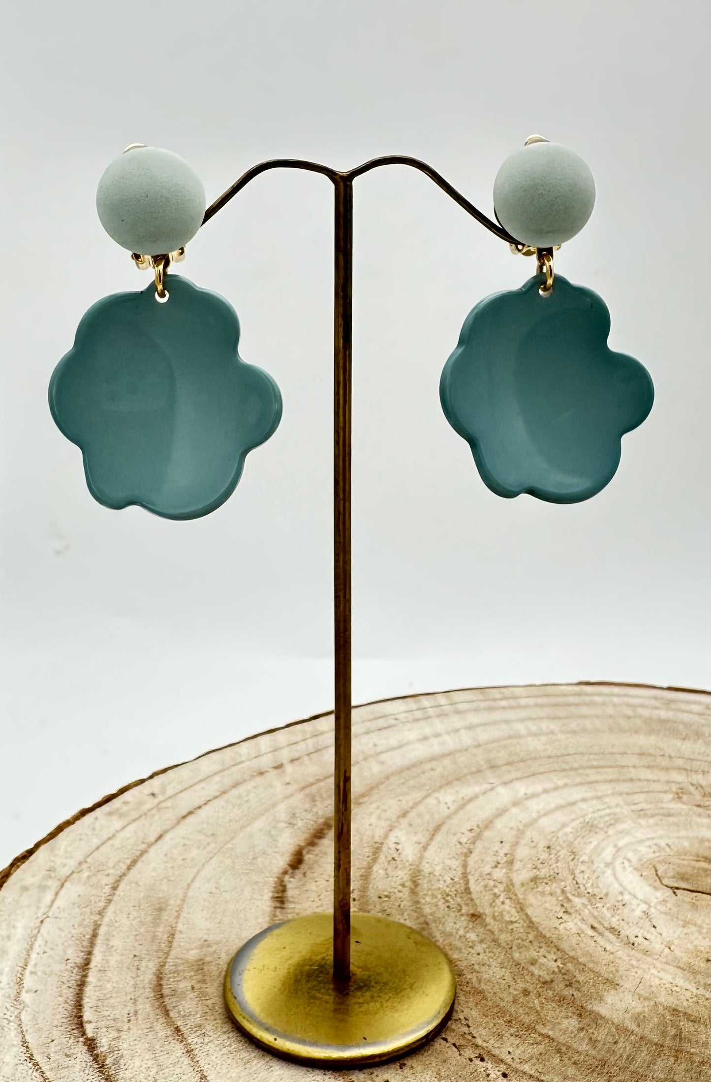 Pièce unique florale bleu; Francine BRAMLI