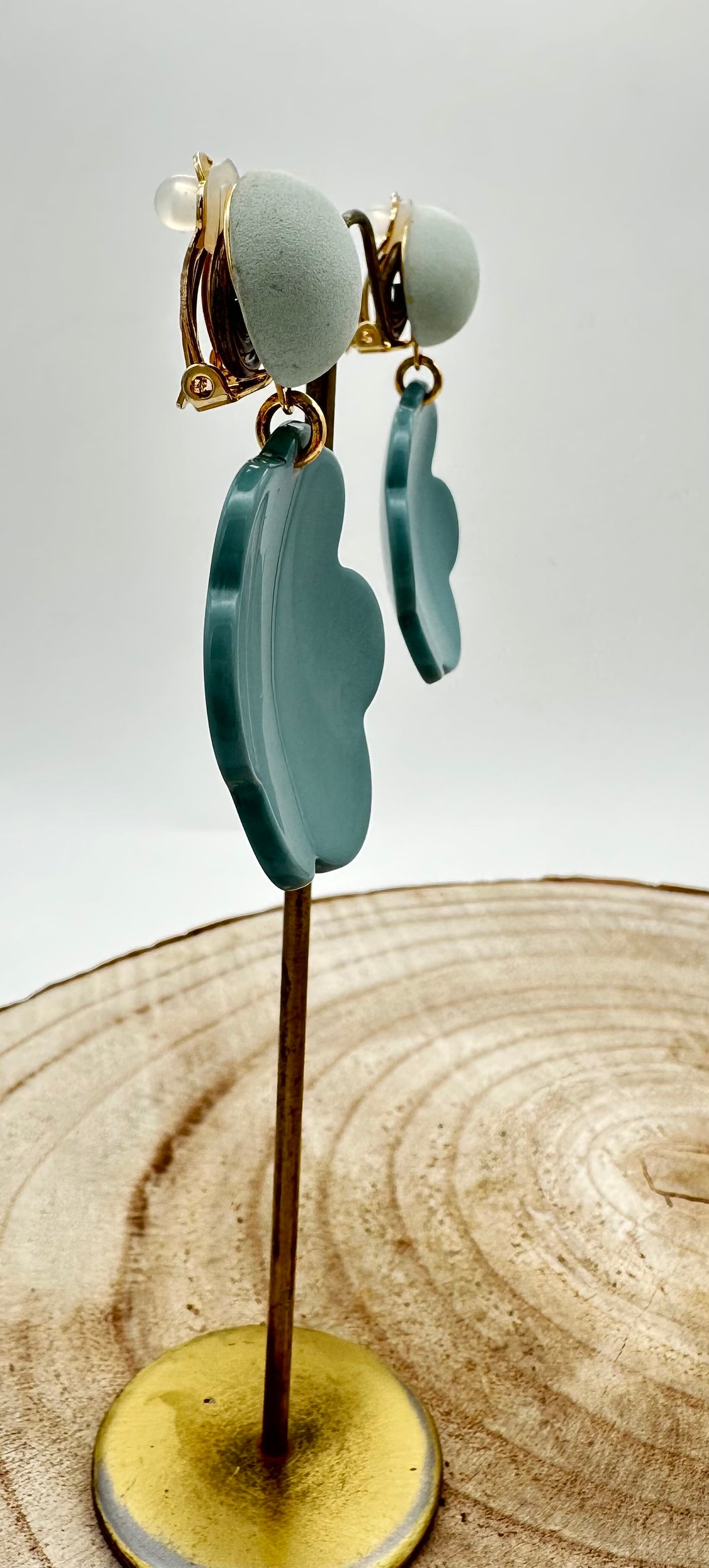Pièce unique florale bleu; Francine BRAMLI