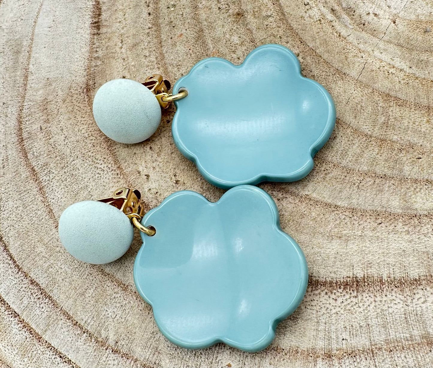 Pièce unique florale bleu; Francine BRAMLI