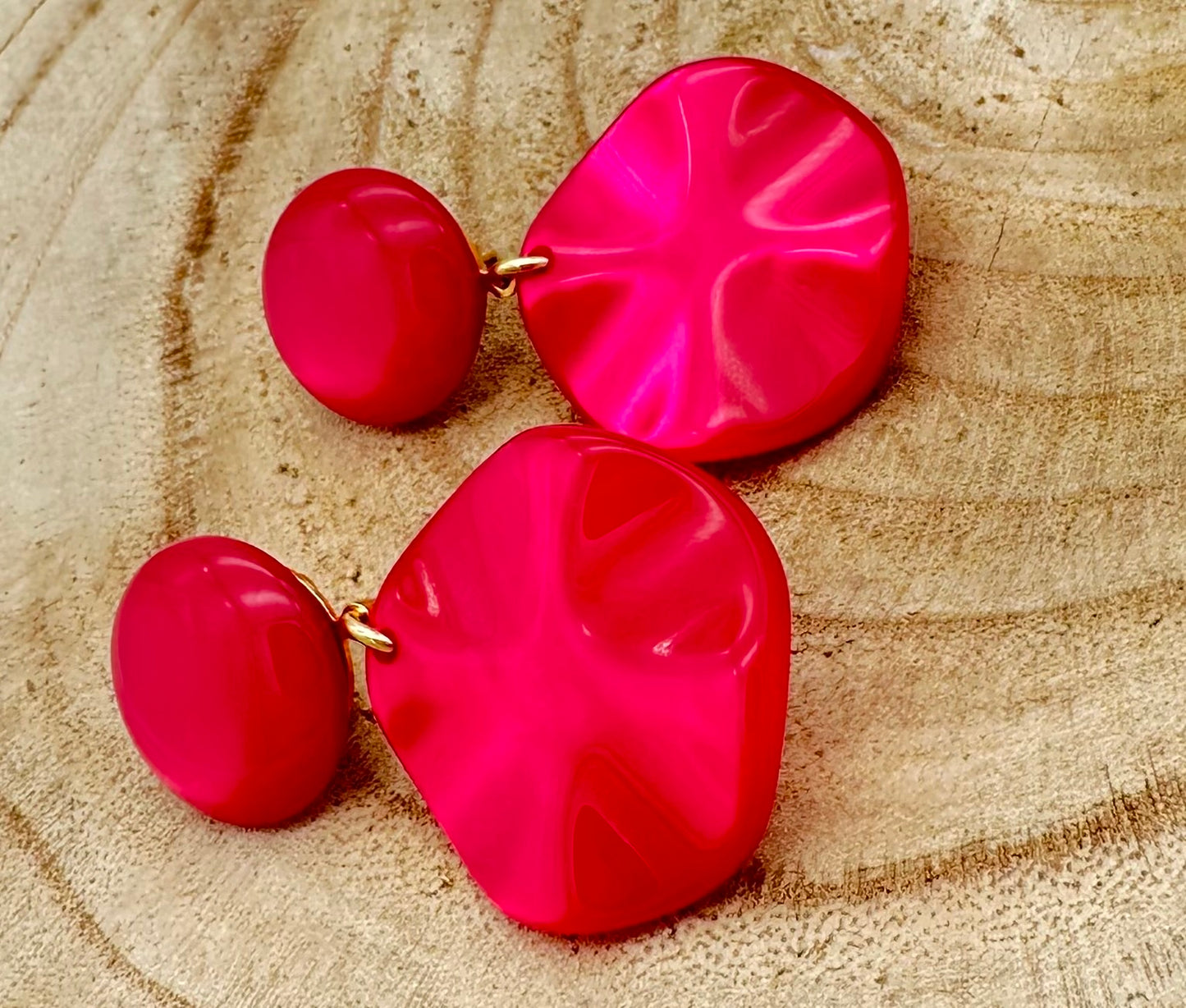 Boucles d'oreilles Vénus XS en résine végétale; Francine BRAMLI