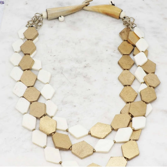 HORIZONTE - Collier en bois et corne