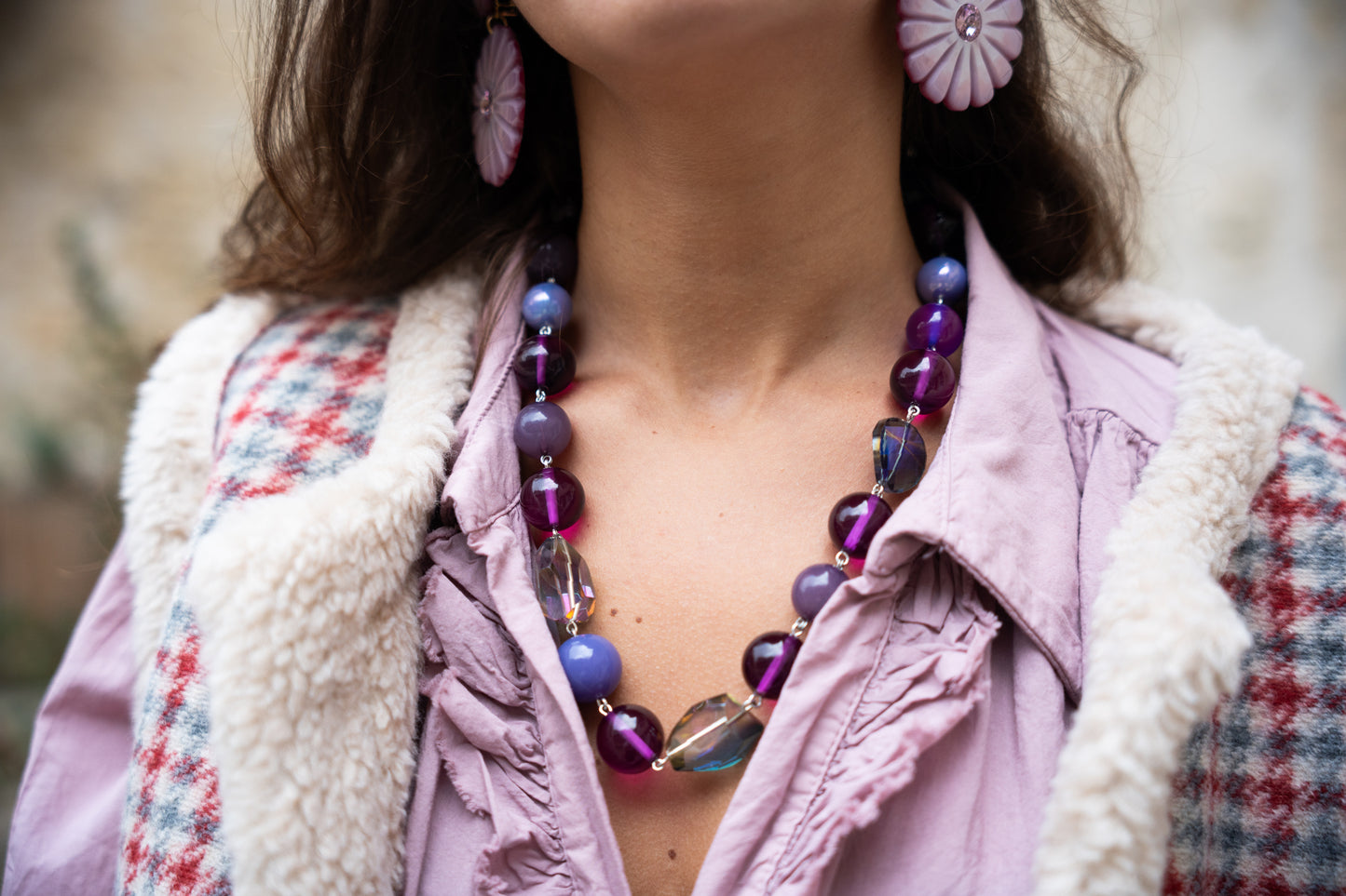 Gilet sans manche à carreaux