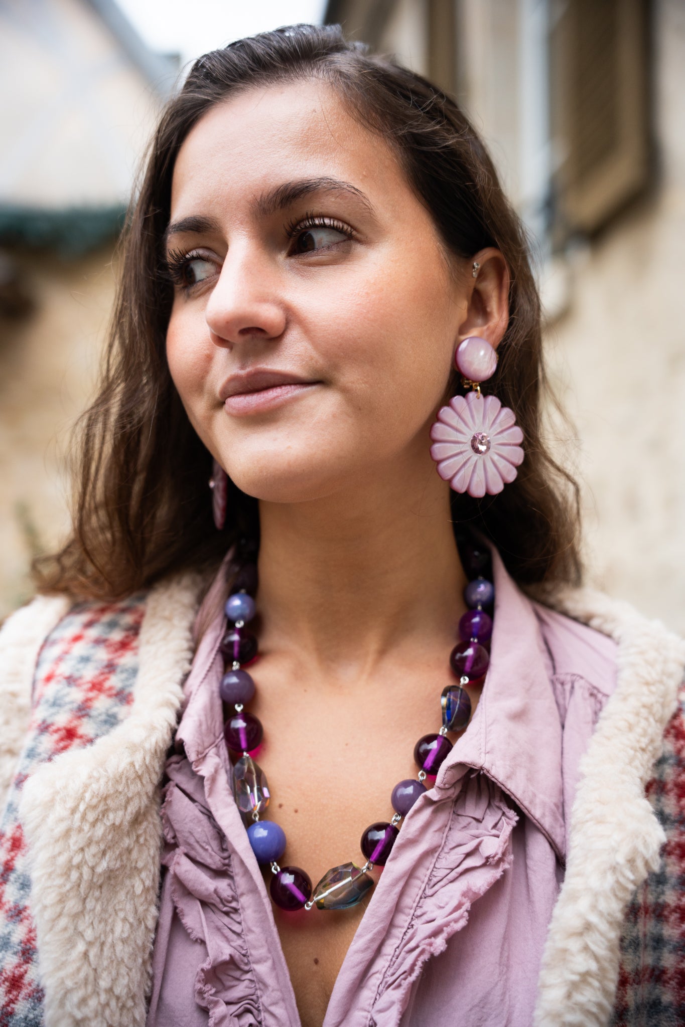 Gilet sans manche à carreaux