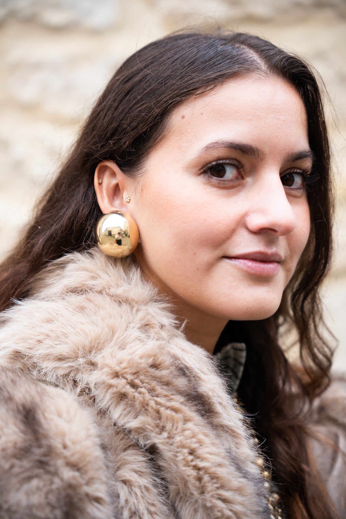 Veste fausse fourrure bison sans manche