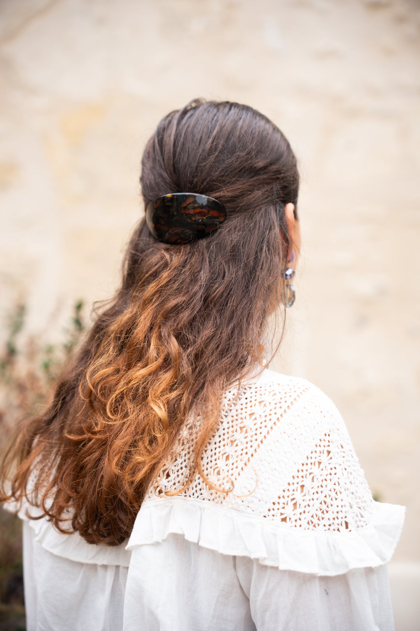 Chemisier volant dentelle