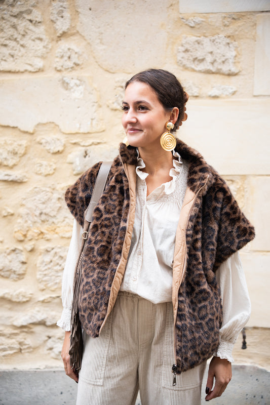 Veste leopard reversible